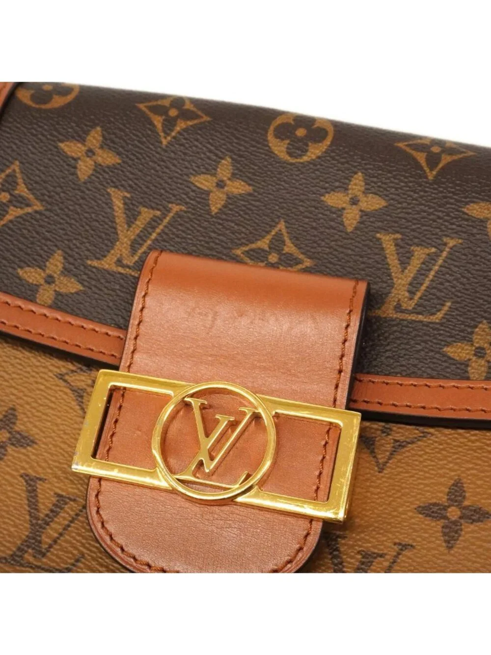 Louis Vuitton Shoulder Bag Monogram Reverse Dauphine Mini Brown